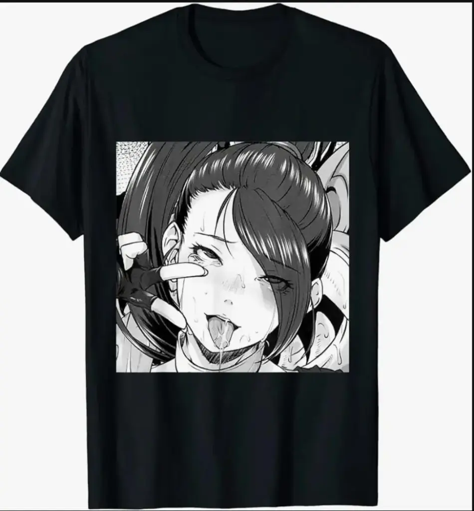APSRA TRADER Ecchi Otaku Hentai Waifu Ahegao Girl Manga Anime ds147 T-Shirt Cotton T-Shirt - Regular Fit, Printed T-Shirts for Men
